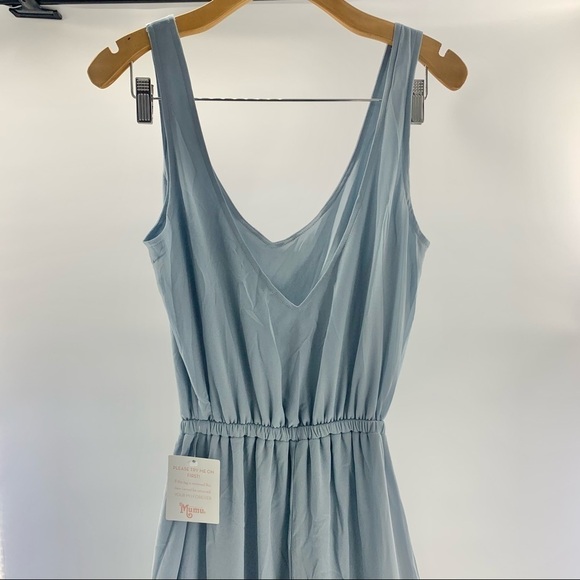 NWT Show Me Your MuMu Kendal Steel Blue Maxi Dress - Picture 10 of 13